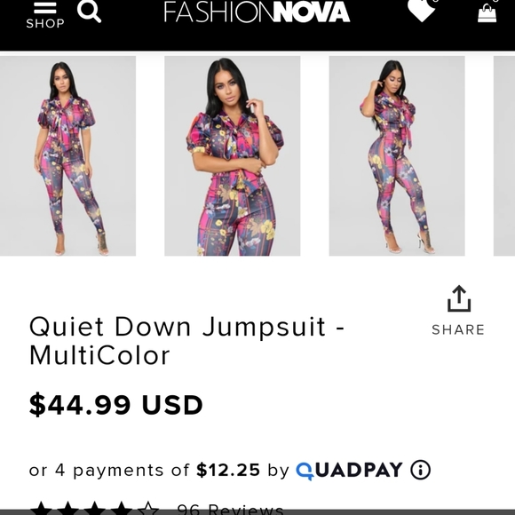 fashion nova jumpsuit sizing